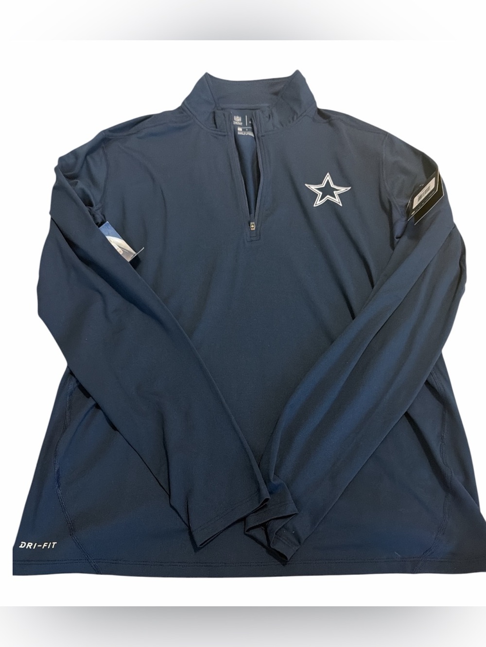 Mens Nike Dri-Fit Dallas Cowboys Quarter Zip Size L